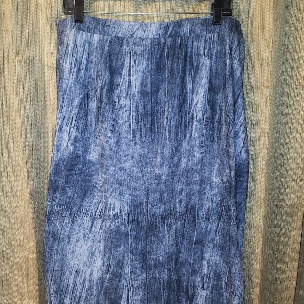 Denim "Look" Pencil Skirt